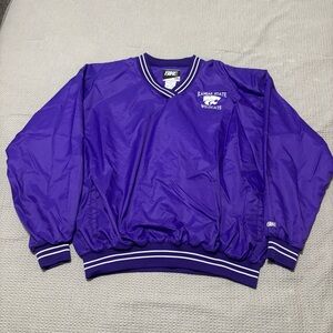 Kansas State Vintage Pullover Men’s Size 2XL Windbreaker Bike Nylon 90s Purple